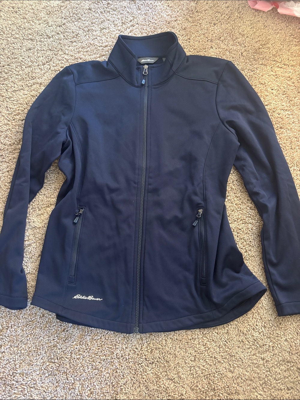 Eddie Bauer Navy Performance Full-Zip Utility Jacket